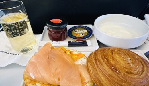 【搭乗記】JALマイルで行くエールフランス航空ビジネスクラス（CDG→BCN）短時間フライトでも機内食に手抜きなし